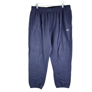 Mens Navy Blue Champion Authentic Fleece Jogger Elastic Waistband Size 2XL
